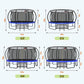 10 12 14 15 16FT Outdoor Trampolines for Kids and Adults, Pumpkin Trampoline with Curved Poles, Recreational Trampoline with Basketball Hoop and Safety Enclosure Net for Kids and Adults