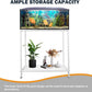 Fish Tank Stand: The Perfect 10 Gallon Metal Aquarium Stand Measuring 22.8" W x 10.6" D x 31.3" H to Fit Your Aquatic Display Needs. (10 Gallon-White)