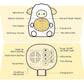 Sheep Alarm Clock with Night Light for Kids with Sleep Training and Sound Machine, Rechargeable Silicone Lamp OK to Wake Clock，Cute Animal Tabletop Lamp, Perfect Sleep Companion for Boys Girls, Khaki