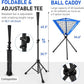 7x7 ft Baseball Net for Batting Pitching Hitting, Softball Pitching Net with Strike Zone, Tee, Ball Caddy, Softball Batting Net Baseball Training Equipment for Kids Adult Youth Sport Practice