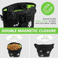 Dog Treat Pouches for Pet Training, Treat Pouches for Pet Training,Large Dog Treat Training Pouch and Dog Clicker,Dog Training Treat Pouch Built-in Poop Bag Dispenser-Black Pattern.