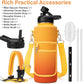 40 oz Insulated Water Bottle | Thickened Stainless Steel Vacuum Metal | Portable Sports Water Jug for Gym and Hiking with Straw, Carrier Bag, Handle Strap | BPA-Free 40 oz