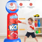 Inflatable Punching Bag for Kids, 2-in-1 Freestanding Boxing Bag with Football Toss Game, 68.8'' Heavy Duty Karate Taekwondo Toy for Boys Girls Ages 3-12, Birthday Ideas