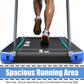 GYMAX Walking Pad, 2.25HP Foldable Treadmill with Smart App & Remote Control, Bluetooth LED Monitor, Small Spaces Compact Running Machine, Folding Portable Under Desk Treadmill for Home Office
