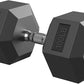 Hex Dumbbell 40-125 lb, Rubber Encased Exercise & Fitness Dumbbells, Hand Weight for Strength Training