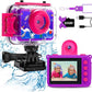 GKTZ Kids Camera - Waterproof Underwater Camera for Kids, Christmas Birthday Gifts for Girls Age 3-12, 1080P HD Children Digital Action Camera, Pool Toys for Kids Age 4-12