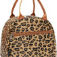 FlowFly Leopard Insulated Lunch Cooler Bag - Tote Organizer for Women/Men, Leopard