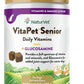 NaturVet VitaPet Senior Daily Vitamin Dog Supplements Plus Glucosamine – Includes Full-Spectrum Vitamins, Minerals – Joint Support for Older, Active Dogs – 120 Ct. Soft Chews