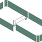 8x2x1ft Metal Raised Garden Bed Kit，Galvanized Garden Bed Box for Vegetables, Flowers, Herbs, and Succulents,120 Gallon Capacity - Green