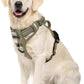 Funfox Dog Harness No Pull, Adjustable Pet Vest Harness, Super Soft Material with Vertical Handle Easy Control, Reflective Night Walking, 2 Leash Clips for Small Sized Dogs, Camo Green, S