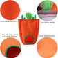 GKYZBB Rabbit Hay Feeder Bag for Cage Guinea Pig Timothy Hay Dispenser Storage Manger Hanging Large Less Waste for Bunny（Carrot）