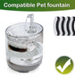 Cat Water Fountain Filter,Arc-Shaped Sponge Activated Carbon Cat Fountain Filters Replacement Filter Compatible WF050 & WF100 Automatic Pet Water Fountain(6 Pack)