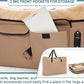 Petsfit Dog Booster Car Seat for Medium Dog or 2 Small Dogs with Patent Buckles, Washable Pad, Upgraded Pet Car Seat for Dogs Up to 45 lbs (Medium, Tan)