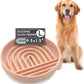 The Slowdown Bowl Silicone Slow Feeder for Dogs & Puppies, Slow Eating, Modern Lick Mat Design, Reduces Gulping, Fits 2.5 Cups 9.5” Across x 1.5” Tall, Mealtime Challenge, Large-Blush