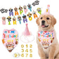 Dog Birthday Party Supplies Set,Birthday Bandana,Boy Girl Dog Birthday Hat with Numbers,Happy Birthday Banner for Golden Retriever French Bulldog Labrador Teddy Husky (Pink)
