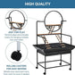 Bird Playstand, 66'' H Inch Birdcage Stand Activity Play Center with Perches and Ladders, Removable Tray, Indoor Outdoor Playground for Parakeet,Cockatiels Conures Parrots, Lockable Caster,Black