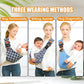Baby Sling Carrier Newborn to Toddler Adjustable One-Shoulder Design with Hip Seat Support, Labor-Saving Baby Wraps Carrier 10-30 lbs(Heart)
