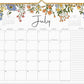2025-2026 Calendar, Cabbrix Wall Calendar 2025, 18 Months Calendar Runs From July 2025 - December 2026, 15" x 12", Twin-Wire Binding, Hanging Hook, Floral Design