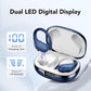 Ear buds Wireless Earbuds Bluetooth 5.3 Headphones 60hrs Playtime with Digital Display Sports Wireless Headphones with Earhook Deep Bass IPX7 Waterproof Over-Ear Earbuds for Android iOS Workout Blue