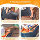 Dog Car Seat for Small/Medium Dogs Under 40lbs, Dog Booster Car Seats Memory Foam and Velvet, Detachable and Washable Pet Booster Carseats with Clip-On Satebelt and Storage Bag.(Black/Brown)