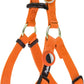 PUPTECK No Pull Dog Harness Soft Adjustable Basic Nylon Step in Puppy Vest Outdoor Walking with ID Tag and A-ir Tag Case, Orange, M
