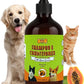 POM Pets 2-in-1 Organic Dog Shampoo & Conditioner – Itchy Skin Relief, Dog Deshedding, Detangles Fur, Cat Shampoo, Paw Cleaner for Dogs, Natural Coat Defense Formula