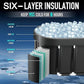 XL Ice Bath Tub For Athletes - 129 Gallon Oval Shaped Durable Frame - Recovery Cold Plunge & Cold Water Therapy - Portable Build - Easy Installation - Includes Two Collapsible Ice Molds & Thermometer