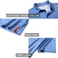 Men's Golf Polo Shirts Short Sleeve Striped Performance Moisture Wicking Dry Fit Golf Shirts for Men
