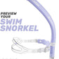 CAPAS Training Swim Snorkel for Lap Swimming, Swivel Headband Ultimate Fit Center-Mount Swimmers Snorkel with Liquid Silicone Mouthpiece Adjustable Strap, Designed for Adult Men Women