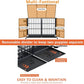 aboxoo 48/42 inch XL Dog Crate for Large Dog/Double Medium Dogs,Heavy Duty Metal Dog Cages,All Metal Open Top,Dog Kennel Indoor with Wheels,Floor Grid, Tray, Divider and Feeding Bowl
