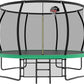 10 12 14 15 16FT Outdoor Trampolines for Kids and Adults, Pumpkin Trampoline with Curved Poles, Recreational Trampoline with Basketball Hoop and Safety Enclosure Net for Kids and Adults
