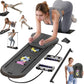 Pilates Reformer Board, 6 in 1 Portable & Foldable Pilates Reformer Set with Resistance Bands, Pilates Board for Home Workout, Multifunctional Abdominal Board