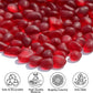 Sea Glass Stones - 0.9LB Red Frosted Glass Pebbles Gemstones - Perfect for Aquarium Rocks, Fish Tank Gravel, Vase Fillers, DIY Crafts, and Home Decor