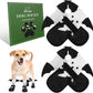 EXPAWLORER Halloween Anti Slip Dog Socks to Prevent Licking Paws, Boots & Paw Protectors with Grippers,Doggie Booties for Hardwood Floors for Small Medium Large Senior Dogs Costume White Ghost Wings S