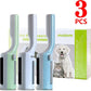 3 Packs Pet Hair Remover Roller Lint Brush and Reusable Lint Roller Dog & Cat Hair Remover for Rug, Furniture, Couch, Car, Carpet, Clothes and Bedding Multi-Surface Fur Removal Tool