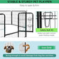 BestPet Dog Playpen Indoor 40 inch 16 Panels Metal Dog Pen Pet Dog Fence Outdoor Exercise Pen with Doors,Pet Puppy Playpen for RV Camping Yard, Black