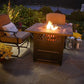 DualHeat by Endless Summer, The Harris, 38" Square Propane Gas Outdoor Fire Pit/Patio Heater