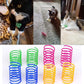 ISMARTEN 45-Piece Cat Toy Set - Springs, Balls, Tube, Pom Poms for Kittens to Swat, Bite, Hunt (Random Color)