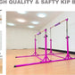 Gymnastics Double Horizontal Bars 3Play Parallel Bars Uneven Bars Gymnastics Training Kip Bar with 304 Stainless Steel Regulating Arms & Fiberglass Rail for Indoor Outdoor Home Club Use
