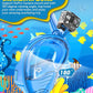 QingSong Kids Snorkel Mask Full Face, Snorkeling Set with Camera Mount, Foldable 180 Degree Panoramic View Snorkeling Gear Anti-Fog Anti-Leak