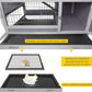 Aivituvin Rabbit Hutch Rabbit Cage Outdoor & Indoor on Wheels Bunny cage with Deep No Leak Pull Out Tray,Upgrade Version (Gray)
