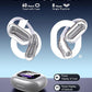 AI Language Translation Earbuds, Bluetooth 5.4 Headphones Translator for 144 Languages & Accents, OWS LCD Touch Screen Real-Time Earphones Fit iOS and Android Ideal for Travel Business Learning,Silver