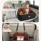 Dog Car Seat for Large Medium Dogs, Pet Car Seat Under 55 lbs or 2 Puppies, Removable Washable Pets Travel Booster Bed for Automotive Backseat with Comfy Thick Cushion, 2 Safety Leashes(Black/Brown)