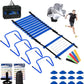 Agility Ladder, Agility Speed Training Set, 20ft 12 Rung Agility Ladder, 4 Agility Hurdles, 5 Resistance Bands, 12 Resistance Cones, Running Parachute, Jump Rope for Athletes, Adults