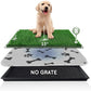 Dog Grass Pad with Tray Small 23" x 16", Ultra-Absorbent Artificial Grass Pad for Dogs Potty(No Grate)Grass Hemmed Edge for Indoor Potty Training Reusable Puppy Pads Dog Litter Box Balcony