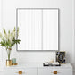 36x36 Inch Black Bathroom Mirror for Wall, Aluminum Frame Rectangle Rectangular Vanity Mirror, Modern Large for Bedroom, Living Room, Horizontal or Vertical