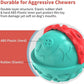 Dog Ball for Aggressive Chewers - Interactive Dog Toy Balls Fun Squeaky Sound to Keep Them Busy, Durable for Small Medium Large Breeds, Rubber Pet Chew Toys, As Seen on TV, Blue & Red