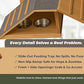 Wooden Rabbit Hideout Castle – Indoor Bunny House & Hut for Rabbits, Guinea Pigs, Chinchillas & Small Pets – Medium Size Habitat – Durable Wooden Rabbit House for Indoor & Outdoor Use