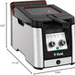 T-fal Deep Fryer with Basket, Electrics Stainless Steel 3.5 Liter Oil Capacity, 2.6 Pound Food Capacity 1800 Watts Easy Clean, Temp Control, Digital Timer, Oil Filtration, Dishwasher Safe Parts Silver