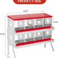 8 Hole Chicken Nesting Box with Roll Out Egg Tray, Rustproof & Ventilated Chicken Laying Boxes for Hens, Chickens, Ducks | Easy-Clean Poultry Coop Accessories, Red with Stand